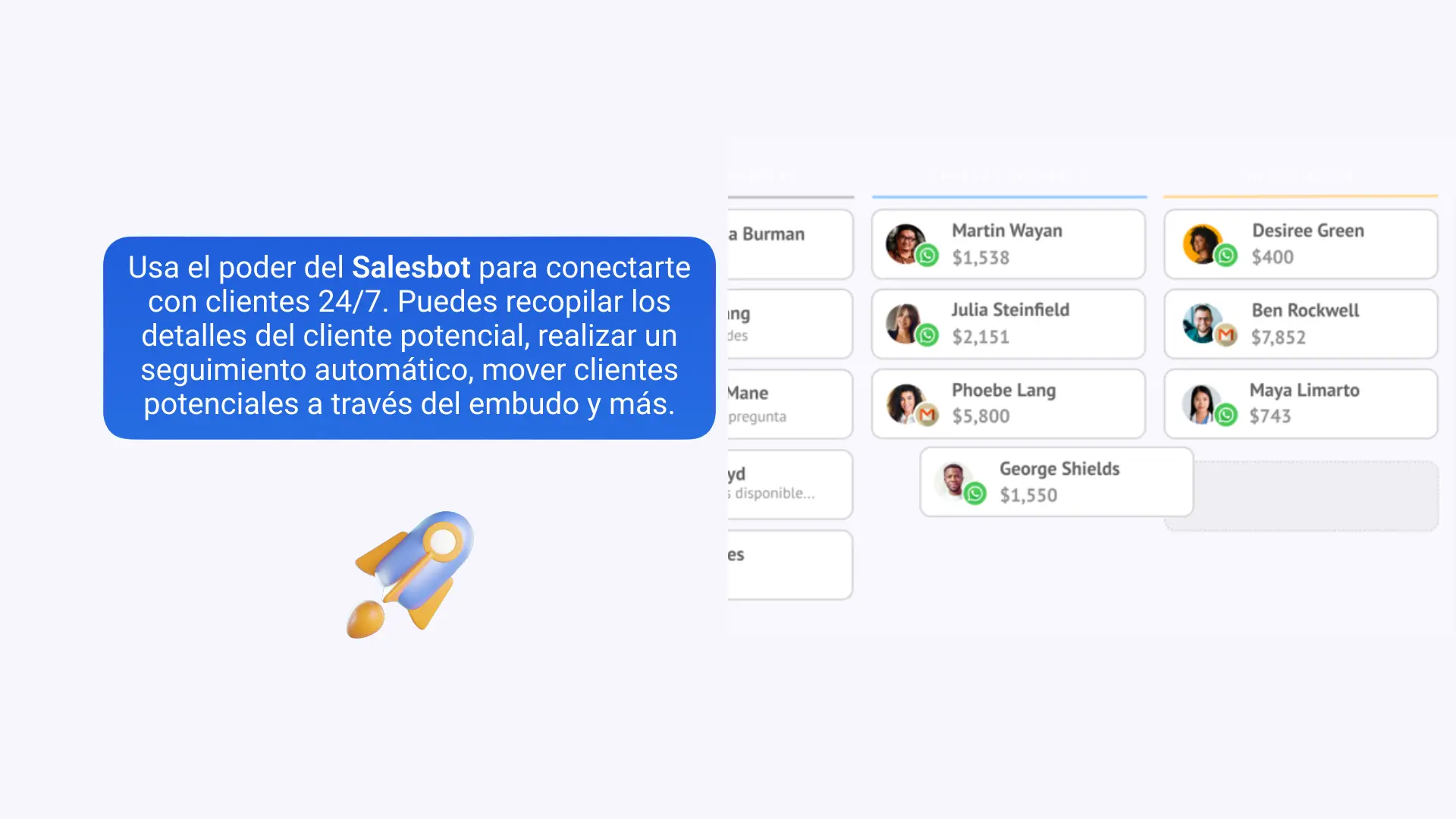 Salesbot CRM para conexión 24/7 con clientes - tumarcaviral.com, agencia de marketing digital